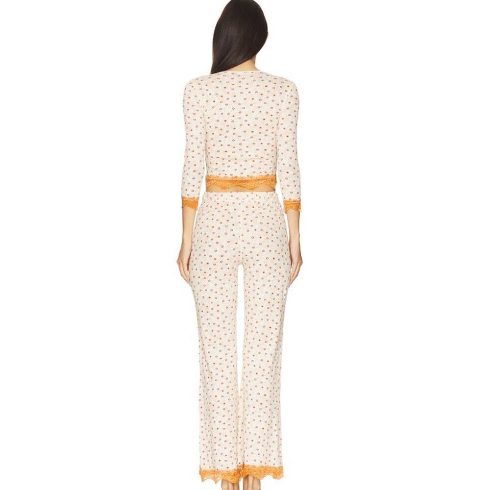 Free People Intimately XS Pajamas Stolen Dance Sleep Set Cream NEW NWT - Picture 2 of 9